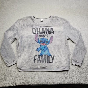 Ohana Means Family Sweater Youth Girls XL Gray Long Sleeve Pullover Fleece - Picture 1 of 16