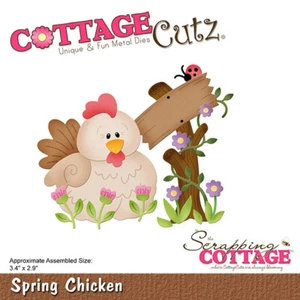 Neu Scrapping Cottage Cutz Metall Stanzschablone Frühling Huhn - Bild 1 von 1