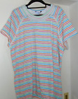 Nwt Ladies Next Size 22 White & Multi Stripe Bubblehem T-Shirt