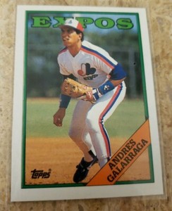 1988 Topps Baseball Andres Galarraga error 