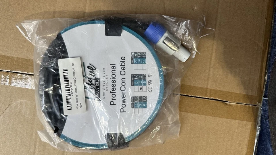 PowerCon 10ft Professional - Male power Cable - (8 Unit) - Image 1 of 1