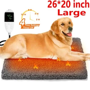 Large Pet Heating Pad Electric Blanket Waterproof Mat Warmer Washable Dog Cat - Picture 1 of 9
