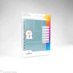 Gamegenic - Ultrasonic 9-Pocket Binder Pages: Toploading (10 Pages Pack) : Trans - Picture 1 of 4