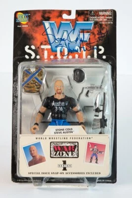 Figura de lucha libre Jakks WWF 1997 - firmada por Stone Cold Steve Austin - PSA/DNA Foto 1 de 4