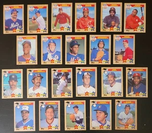 1987 TOPPS BASEBALL 1986 ALL-STAR TEAM & LEAGUE LEADERS COMPLETE SET #595 - 616 - Picture 1 of 1