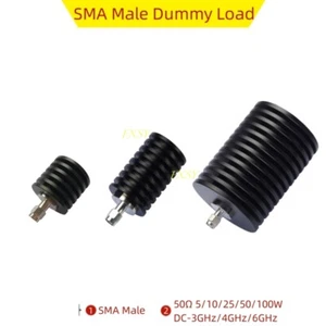 Lote de resistencia a carga ficticia coaxial SMA macho 5/10/25/50/100W 50Ω DC-3GHz/4GHz/6GHz - Imagen 1 de 17