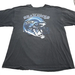 Vintage Seattle Seahawks Shirt No Size Tag NFL Distressed Fits Like Mens Large - Picture 1 of 10