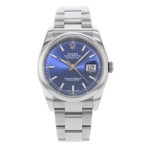 Montre automatique homme Rolex Datejust 36 mm 116200 cadran bleu acier - Photo 1 sur 6