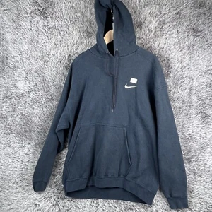 Sudadera con Capucha Nike De Colección Hombres Grande Negra Hecha en EE. UU. Etiqueta Blanca Swoosh - Imagen 1 de 13