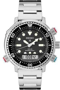 Orologio subacqueo solare Seiko Prospex SNJ033 46,9 mm in acciaio inox - Foto 1 di 4