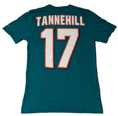 NIKE MIAMI DOLPHINS RYAN TANNEHILL #17 Men Small Regular Fit Cotton T-Shirt - Image 1 of 4