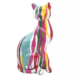 Cat Figurine Drip Art Ornament Decoration Cat Gift New Lesser and Pavey - Picture 1 of 1
