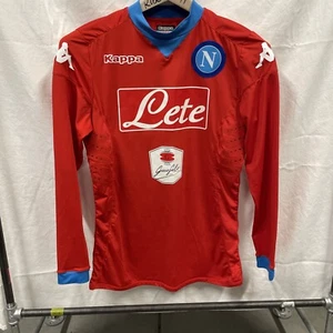 MINT KAPPA 2015-16 SSC NAPOLI L/S RED THIRD SERIE A JERSEY SZ LARGE - Picture 1 of 12