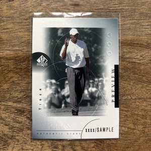Tiger Woods 2001 SP Authentic Preview xxxx/SAMPLE Rookie FLAWLESS - Picture 1 of 2