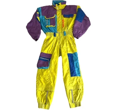 VTG 1980s Descente Spirits Ski Suit One Piece Snowsuit Snow Bib Retro Mens XXL - Image 1 of 4