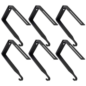 Set of 6 Adjustable Clamp Hook Without Screws Need for Outdoor Use - Picture 1 of 8