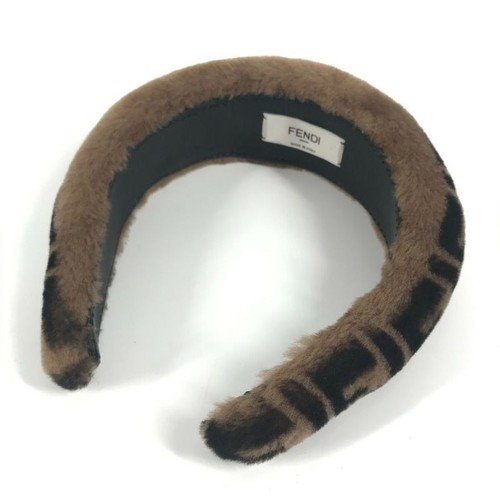 Fascia logo FENDI Zucca accessorio capelli castani motivo FF autentica