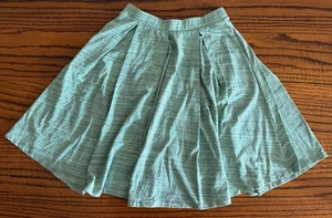 Falda LuLaRoe Azul Mediana Verde azulado/Aqua Geométrica Hasta la rodilla Línea A Pull On - Imagen 1 de 7