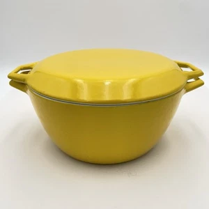 Copco D3 Dinamarca Horno Holandés Amarillo con Tapa Esmalte Recubierto Hierro Fundido ¡Buen Estado! - Imagen 1 de 11