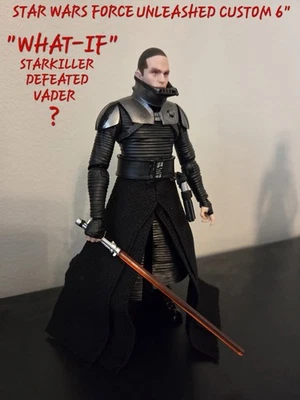 CUSTOM Star Clone Wars 6" Black Series "WHAT-IF" STARKILLER DEFEATED DARTH VADER - Image 1 of 4
