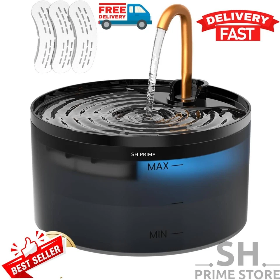 Fuente de agua automática para gatos 71 oz/2,1 L fuente para gatos mascota perro fuente de agua Foto 1 de 4