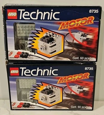 LEGO Technic Motor Set 9V 8735 Building Set Vintage 1997 Lot Of 2 Complete Box - Image 1 of 4