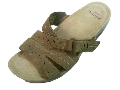 Earth Origins Savoy Mantel Gamuza Ajustable Sandalias Slides para mujer US 7 N marrón Foto 1 de 4