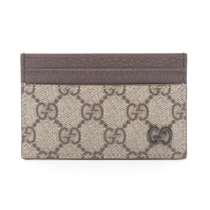 GUCCI GG Supreme Card Case 768248FACQC9773 Canvas Leder Beige Braun NEU Herren - Bild 1 von 4