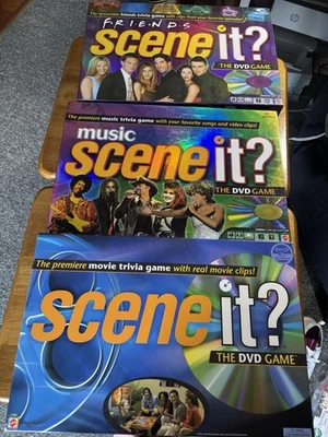 Three Scene It Games Movie Trivia, Music & Friends - Image 1 of 4