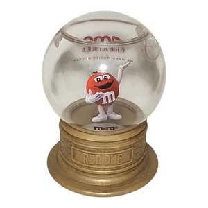 AMC Exclusive Red One M&M's Light Up Globe Candy Popcorn Bucket 8" 2024 Works - Picture 1 of 7