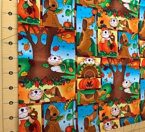 2011 Herbst Katzen und Hunde 100 % Baumwollstoff Meterware #2229 - Bild 1 von 1