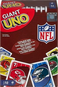 Giant UNO NFL Card Game  Mattel Games  Card Game  Table Top Game NEW - Picture 1 of 8