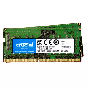 CRUCIAL DDR4 8GB x2 2666 PC4-21300 Laptop SODIMM 260-Pin Notebook Memory RAM - Picture 1 of 9