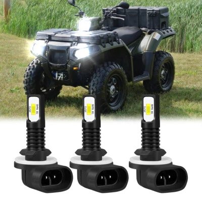 3x LED Headlight Bulbs For Polaris Sportsman 500 550 570 600 700 800 850 XP New - Image 1 of 4