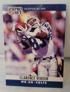 NFL Pro Set 1990 Clarence Verdin WR KR Colts #137. - Imagen 1 de 3
