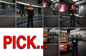DETOLF DIORAMA POSTER BACKDROP~STAR TREK VOYAGER~FOR 1/6 FIGURES EXO-6 QMX TUVOK - Picture 1 of 8