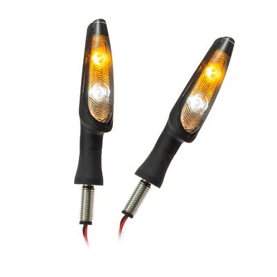 KOSO LED Blinker Infinity-F, Rauchglas, Positionslicht vorn E-geprüft, Paar - Bild 1 von 3