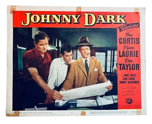 Johnny Dark Lobby Card 1959 Movie Theater Home Decor Tony Curtis Piper Laurie - Picture 1 of 3