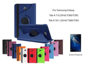 Screen Protector/360°Rotate PU Leather Case for Samsung Galaxy Tab A 10.1" 7.0" - Bild 1 von 14