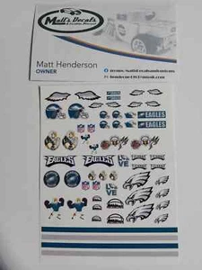 1/64 para calcomanías tobogán acuático Hot Wheels águilas fútbol NFL ¡HECHAS EN EE. UU.! - Imagen 1 de 1