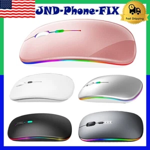Bluetooth 5.0 Wireless Gaming Mouse USB Rechargeable RGB Mouse For Laptop PC - Picture 1 of 21