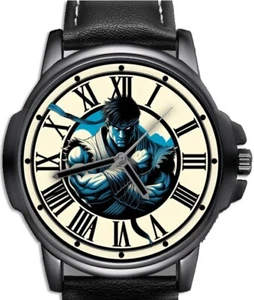 Retro Gamer Fighting Karate Theme Novelty Art Unique Rare Wrist Watch - Picture 1 of 1