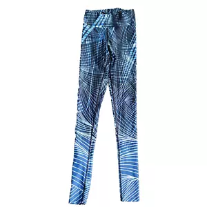 'DHARMA BUMS' AS NEW SIZE 'XS' BLACK, BLUE & WHITE FULL LENGTH LEGGINGS - Picture 1 of 4