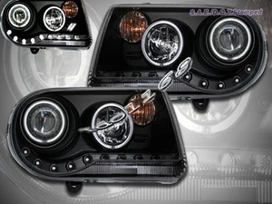 2005-2010 CHRYSLER 300C / SRT-8 BLACK PROJECTOR HEADLIGHTS CCFL HALO - Picture 1 of 1