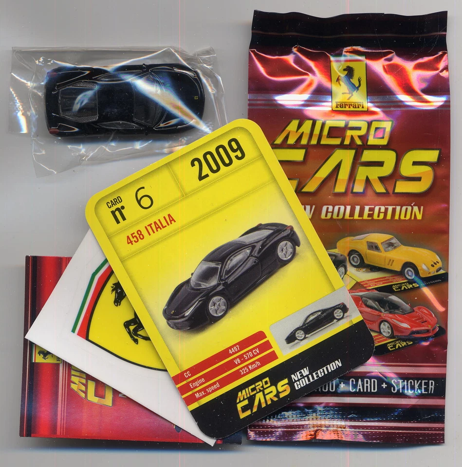 Micro Cars 2015 FERRARI 458 Italia #06 +card+sticker+bag+bpz 1/100 Kyosho MIB - Immagine 1 di 1