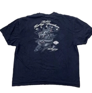 Camiseta vintage Harley Davidson estampada motocicleta moto Techno H-D de Hong Kong 3X - Imagen 1 de 9