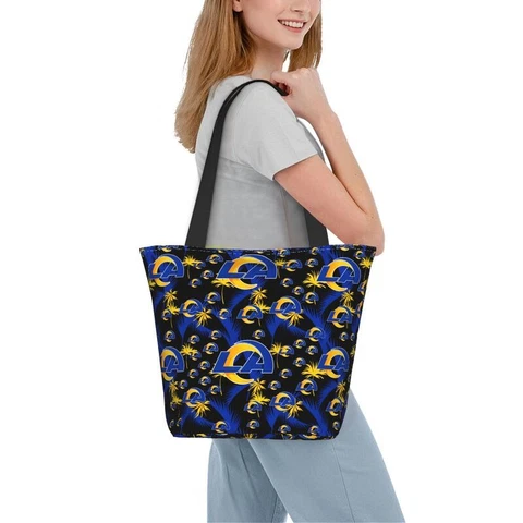 Los Angeles Rams Women's Casual Shoulder Portable Shopping Bag Travel Bags Cover