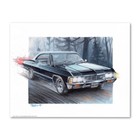 Signed SUPERNATURAL 1967 Chevy Impala Baby Poster Print Wall Art 11x14 Unframed