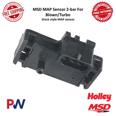 MSD Stock Style MAP Sensor 2-Bar For Blown / Turbo Applications Black #2312 - Image 1 of 4