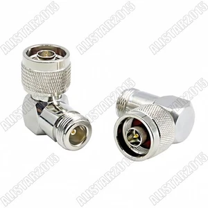N Male Plug to N Female Jack RF Right Angle Adapter N-N Type 90 Degree Connector - Picture 1 of 5